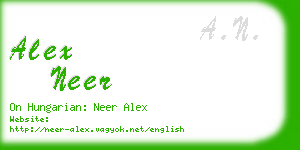 alex neer business card